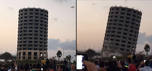 В районе Акко взорвано 16-этажное здание недостроенного отеля. ВИДЕО
